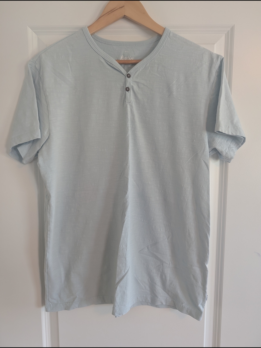 Men's Katin Light Blue Short-Sleeve Henley Shirt